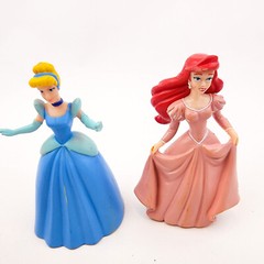 Disney princess Dolls Figures Lot Of 6 Pvc Plastic Cake Topper Dolls Belle Mulan