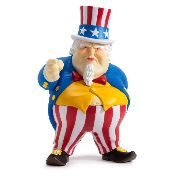 KidRobot UNCLE SCAM 8 Inch Vinyl Figure Red, White Blue Edition by Ron English