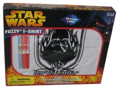 Star Wars Darth Vader Fuzzy T-Shirt (2005) Roseart Marker Kit – (Kids Size 14-16