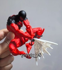 In US! MESS TOYS Symbiote Spider-Man Action Figure Black Red Model Boy Toys Gift