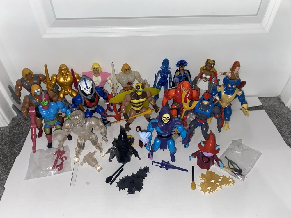 Masters Of The Universe HUGE 19 FIGURE LOT 100% Complete Animated As Seen On TV