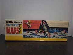 Battery Powered Space Rocket 1960s MARS 3 Vintage Original 100% COMPLETE w Box