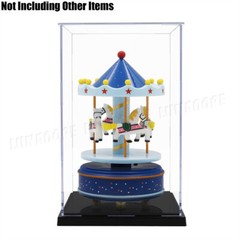 US 8.3″H Acrylic Display Box Plastic Base Self-Install Case Protection Dustproof
