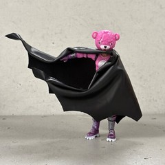 SU-375-BAT: 1/18 Black Wired Batman Style cape for 3.75″ figures