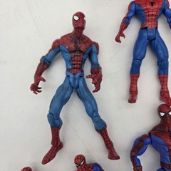 Spider-Man ’95, 02, 06 Lot Of 8 Hasbro Action Figures Plus Motorcycle VTG Spidey