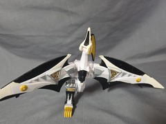 2003 Bandai Power Rangers Dino Thunder White Drago Zord Raptor Toy Rider Version