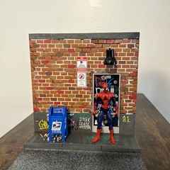 1/12 Diorama For Marvel Legends & Mezco Toyz Graffiti Wall