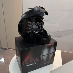 2025 New Iron Man MK5 Helmet Deformable Voice Control Wearable Electroplated