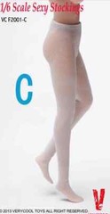 1/6 Scale Very Cool Female 1 Pair White & 1 Pair Black Mesh Stockings Set MINT