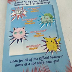 Pokemon 1999 Blastoise & Pikachu Pencils & Topper Pokemon Sealed