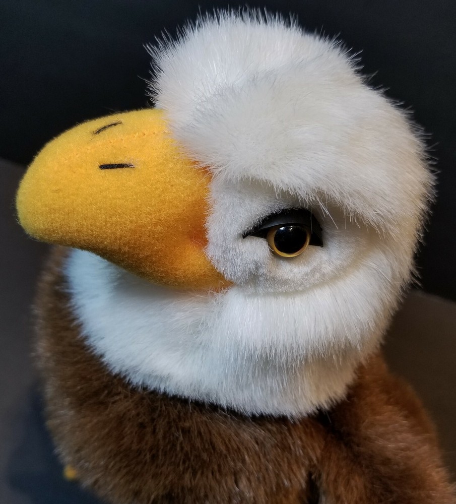 VTG AMERICAN BALD EAGLE PLUSH CRETIONS INC 1991 STUFFED ANIMAL WITH TUSH TAG