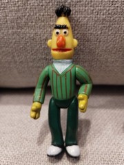 1985 Sesame Street Ernie & Bert 3″ Action Figures, Tara Toys, Vintage