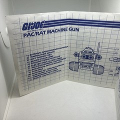 Lot of 2 Vintage 1983 GI Joe PAC RAT Machine Gun & Flame Thrower w/Blueprints
