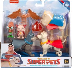 Fisher Price DC League Super Pets Figure Multi Pack 6 Character Action Figures!