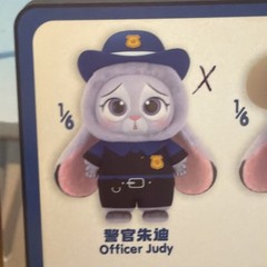 MINISO Zootopia Series Blindbox Confirmed Color, Plush Pendant & Keychain JUDY