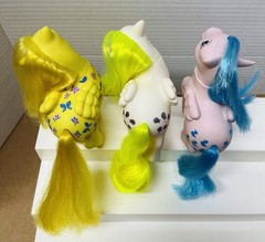 Vintage G1 MLP My Little Pony Pegasus 3 Lot-Sprinkles, Butterfly, Surprise TAF