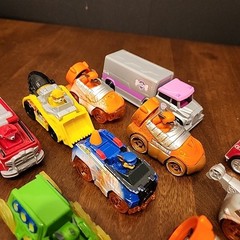 PAW PATROL Car Lot Mixed Die Cast & Plastic Skye Marshall Chase Rocky+