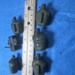 12″ ACTION FIGURE ACCESSORIES – LOT OF 6 CANTEENS – USED