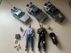 NECA Back To the Future Figure Lot AND Jada Toys Time Machine