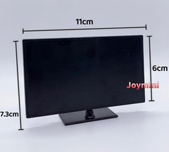 Dollhouse Miniature 1/6 TV Two Way Use Modern Wall Mounted TV Monitor Model Room