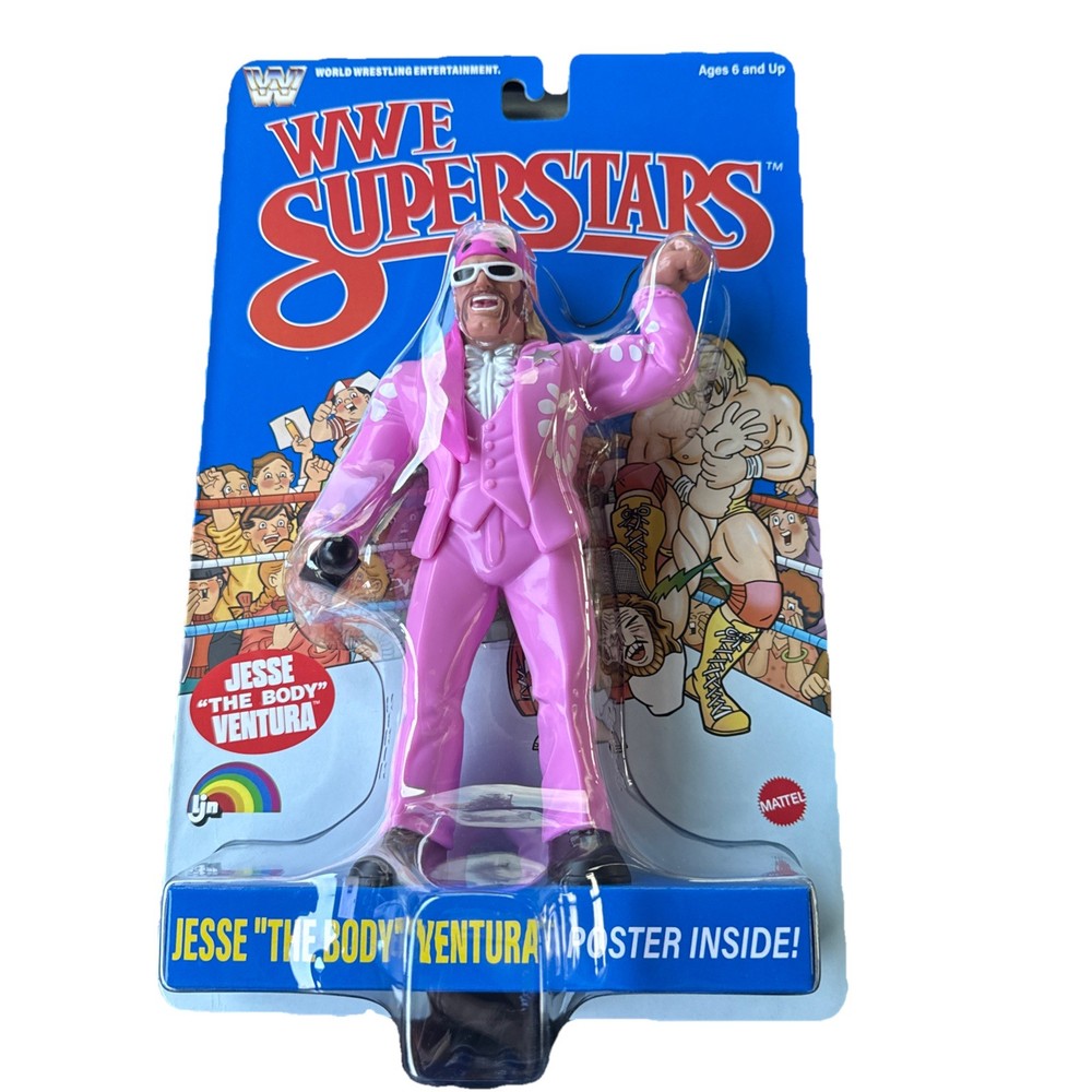 LJN WWE Superstars Series 2 Jesse The Body Ventura Blue Card Variant By Mattel