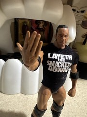 WWE The Rock Elite Collection Layeth the Smacketh Down Wrestling Figure