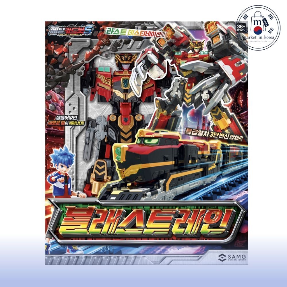 Metal Card Bot S Blast Train Transforming Robot Action Figure Toy
