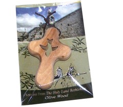 Holy Spirit the Comforter … Olive wood Comforting Cross engraved with Dove –
