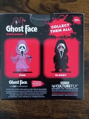 4.5″ PINK + BLOODY GHOST FACE SCREAM Bobblehead CultureFly Horror Icon Halloween