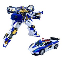 Metal Cardbot S BLUECOP TRINITY Transform Police Car Figure Toy 2024 New Blue