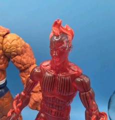 Marvel Legends Retro Fantastic Four Lot Of 4 Human Torch Thing Invisible Woman