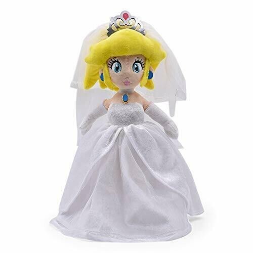 Super Mario Bros Wedding Princess Peach Plush Doll Stuffed Animal Toys 13″