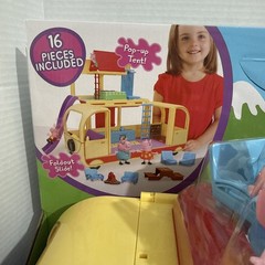 Peppa Pig Transforming Camper Van RV Playset w/ Sounds Tested – 99% Complete Set