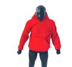MO-HDST-RD: 1/12 red slim fit hoodie for 6″ SHF Figma Damtoys slim body