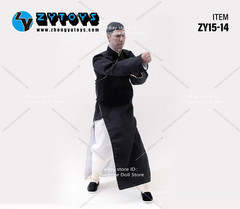 ZYTOYS 1/6 Male Kung Fu Traditional Chinese Clothing Robe Fit 12” Action Figure