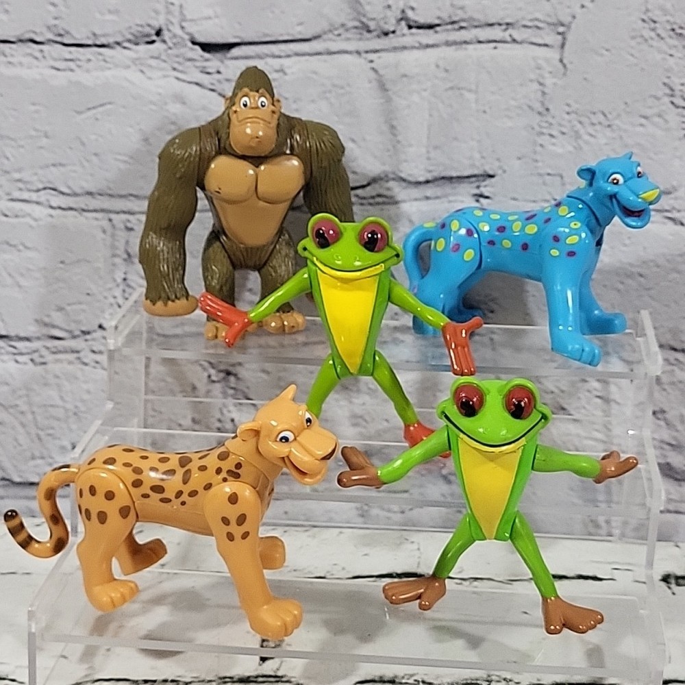 Vintage Rain Forest Cafe Action Figures Lot Of 5 Advertising Meal Toys