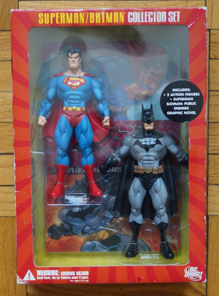RARE SUPERMAN BATMAN COLLECTORS ACTION FIGURES DC DIRECT + PUBLIC ENEMIES NEW
