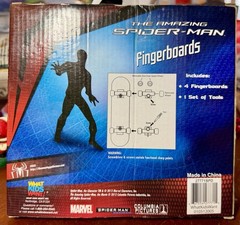 Amazing Spider-Man movie branded finger skate boards, original box, missing 1