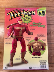 Jingle All The Way Turbo Man Talking Figure Retro Christmas 25th Anniversary