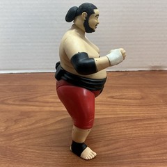 JAKKS Pacific 1997 Sumo Wrestler Action Figure Red Beige Black Plastic Vintage