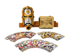 BANDAI DX Tensouder & Gosei Cards + 2 Weapons Power Rangers Megaforce Goseiger