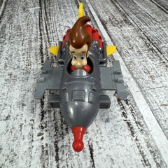 Nickelodeon 2003 Jimmy Neutron Boy Genius Space Ship Car Vehicle Toy Figure