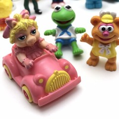 Vintage Sesame Street Figures Muppets Grover Big Bird Die Cast Toys Cake Toppers