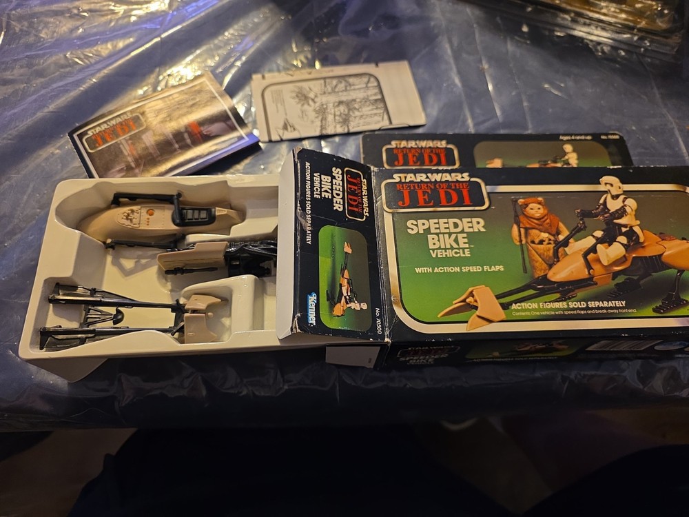 Vintage Star Wars ROTJ Speeder Bike New In Open Box