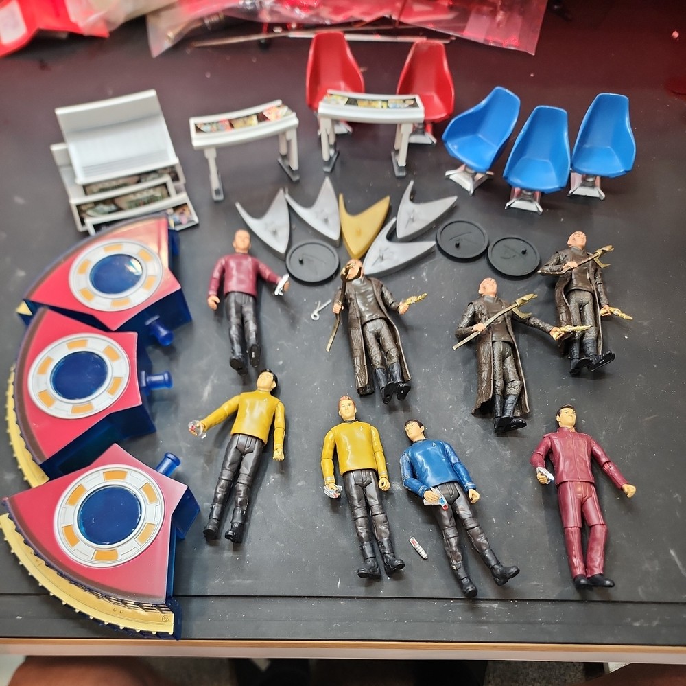 Star Trek Movie Galaxy Collection 8 Figure Lot 2009 Playmates Kirk Spock Sulu