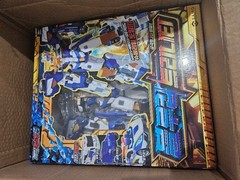 Metal Cardbot S Bluecop Trinity Transforming Robot Figure SAMG Korea Toy Mecha K