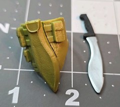 GI Joe Classified Tiger Force Flint Machete & Leg Sheath Fodder 1/12 Scale