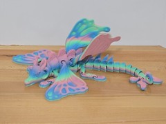 3D Printed Butterfly Dragons Flexible Full Articulated Fidget Toy Decoration