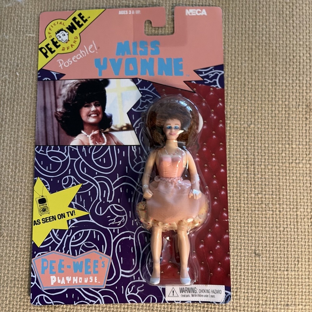 Pee-Wee Herman Playhouse Miss Yvonne 6″ Action Figure Matchbox, NEW, 1988