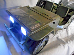 Vintage GI Joe – Five Star Jeep or A/T desert patrol- Headlight Illumination Kit
